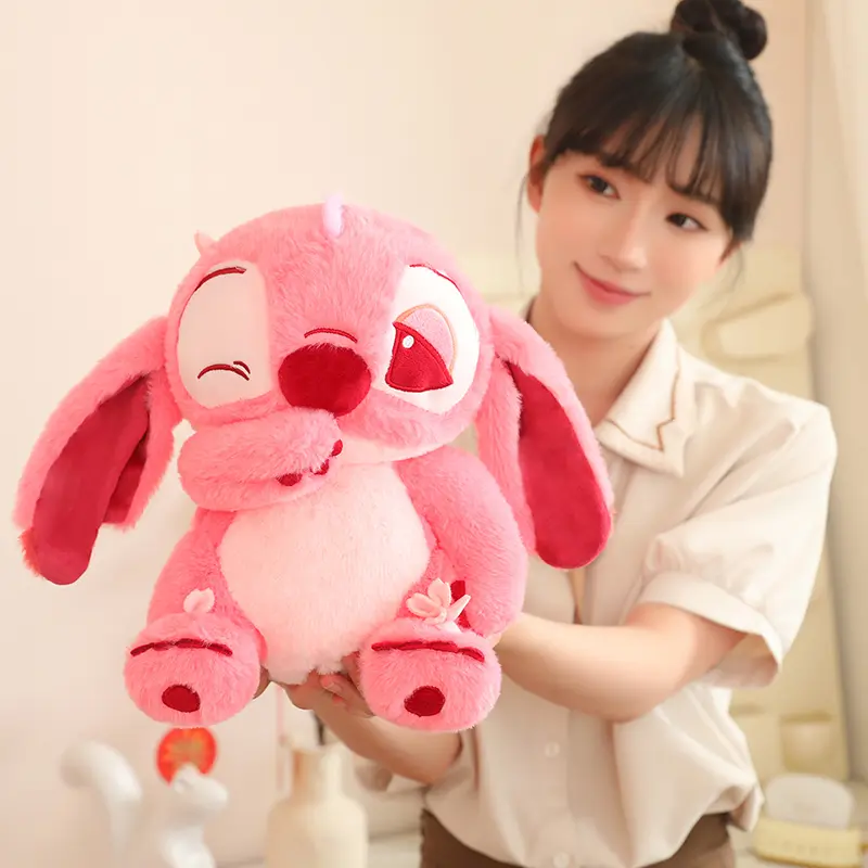 Kawaii Disney Sakura Stitch Plush Toys Kawaii Soft Disney Pink Sakura Stitch Stuffed Doll Anime Movie Xmas Gift