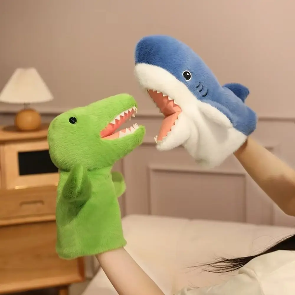 Frog Animal Hand Puppet Duck Storytelling Stuffed Plush Shark Toys Early Education Movable Mouth Hand Finger Story Puppet