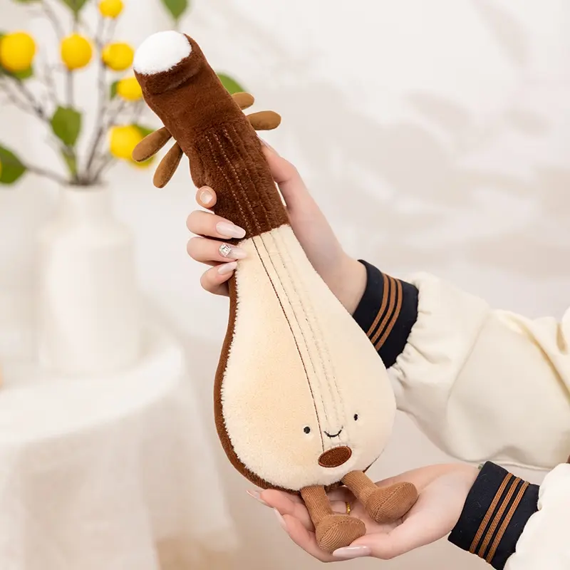 Adorable Musical Plush Toy Soft Violin Guitar Pipa Tuning Fork Note Stuffed Doll Instrument Gift for Kids Music Lover Home Decor