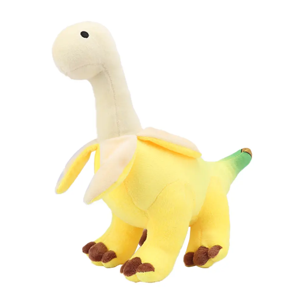 Cute Peeled Banana Brontosaurus Plush Toys Soft Stuffed Dragon Animals Peeled Banana Brontosaurus Toy Kawaii Gift for Kids