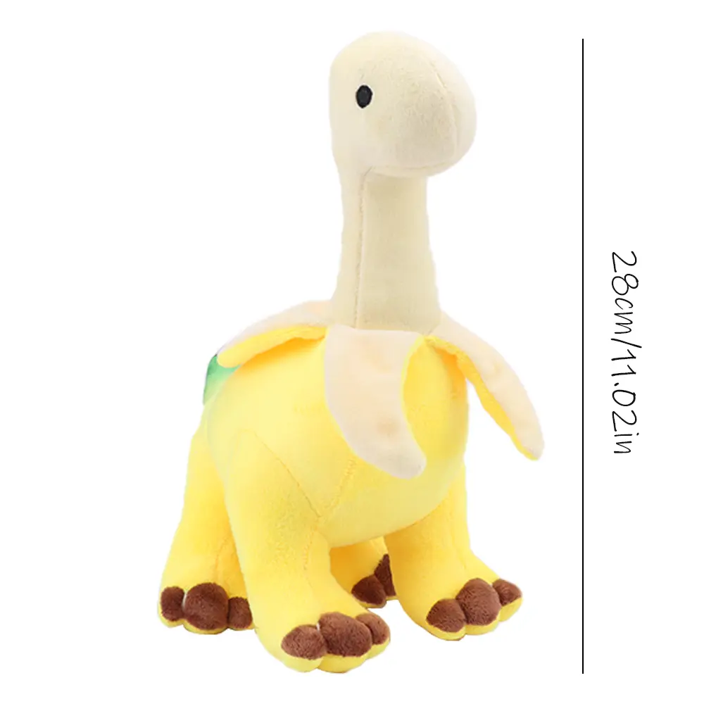 Cute Peeled Banana Brontosaurus Plush Toys Soft Stuffed Dragon Animals Peeled Banana Brontosaurus Toy Kawaii Gift for Kids
