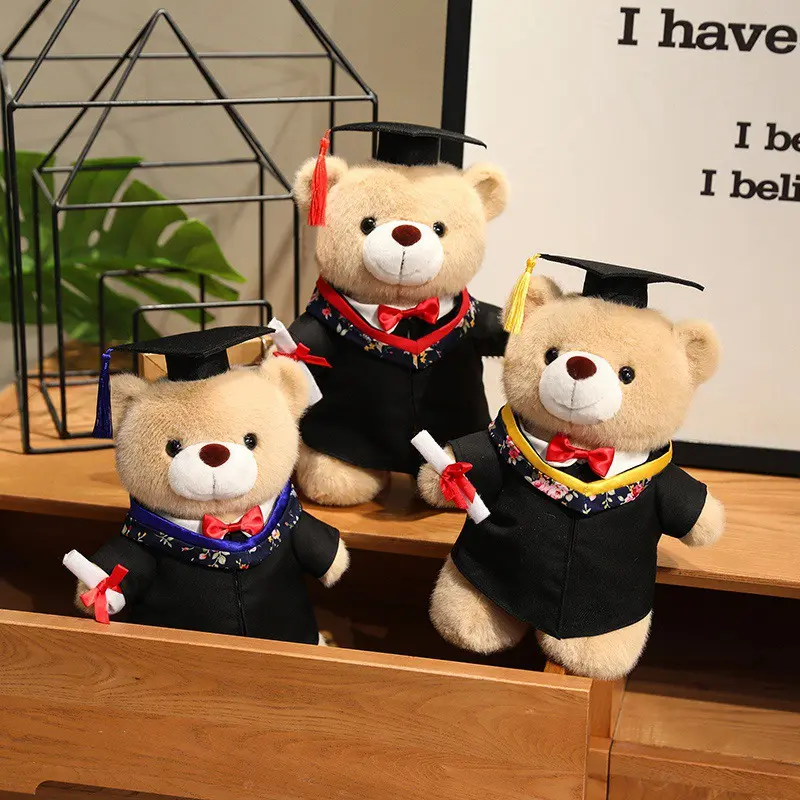 30cm Cute Standing Dr. Bear/Doctor/Nurse Plush Toy Stuffed Soft Bear Doll Home Decor Graduation Gifts for Kids Children Girls