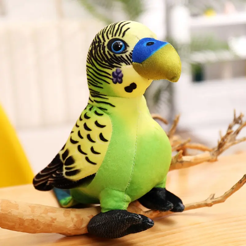 Cute Simulation Parrot/Peacock Doll Bird Plush Toy Grab Machine Stuffed Doll Wedding Throwing Doll Children's Gift