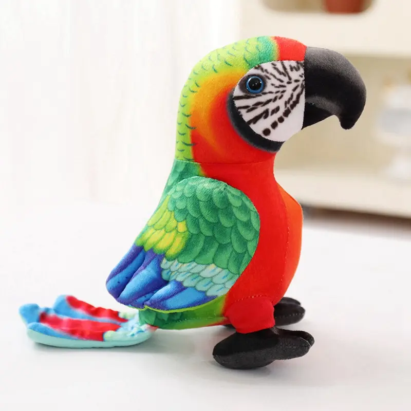 Cute Simulation Parrot/Peacock Doll Bird Plush Toy Grab Machine Stuffed Doll Wedding Throwing Doll Children's Gift