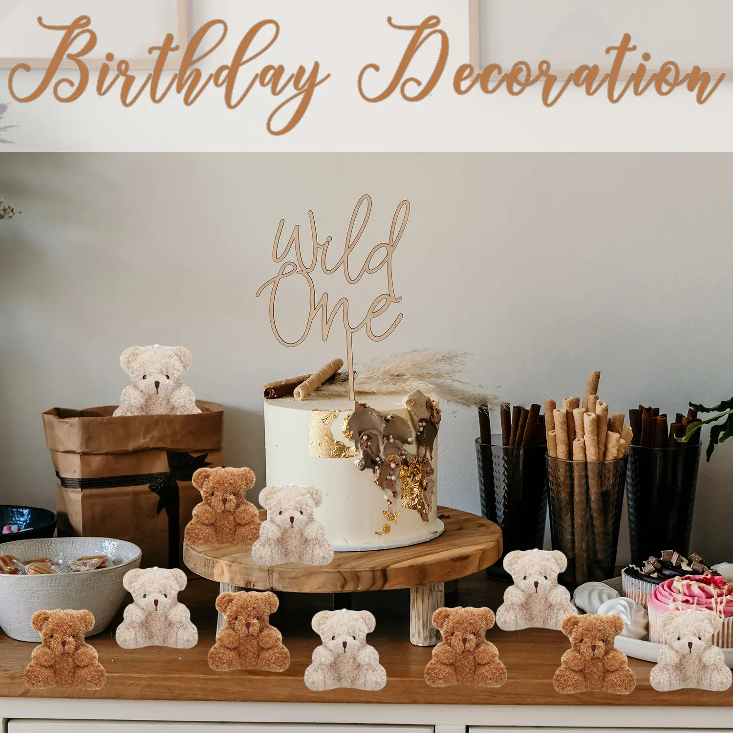 10-30Pcs Mini Plush Bears Small Bear Stuffed Animal Toys Tiny Fuzzy Bear Soft Bear Stuffed Doll for Birthday Gifts Party Favors