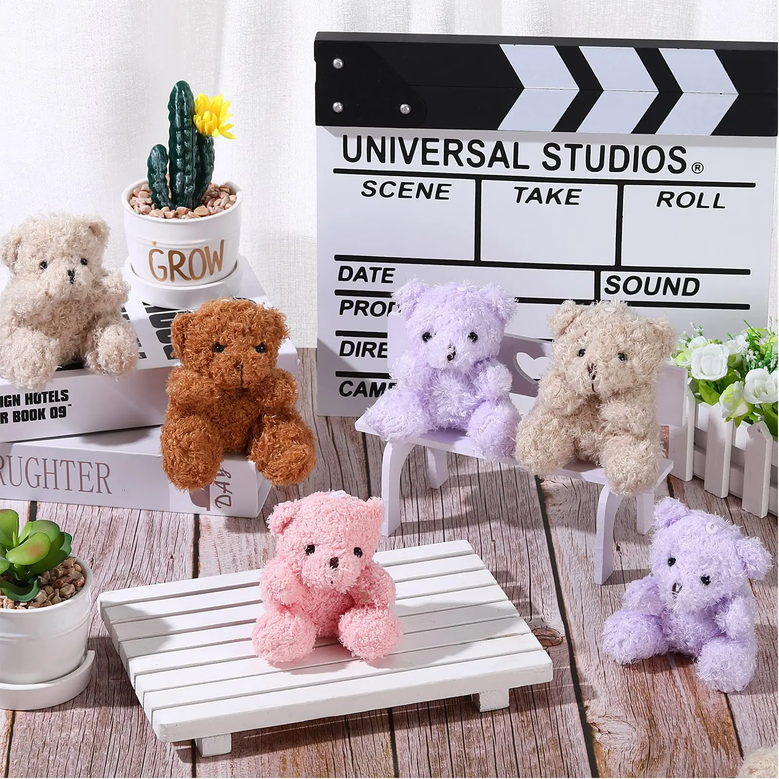 10-30Pcs Mini Plush Bears Small Bear Stuffed Animal Toys Tiny Fuzzy Bear Soft Bear Stuffed Doll for Birthday Gifts Party Favors
