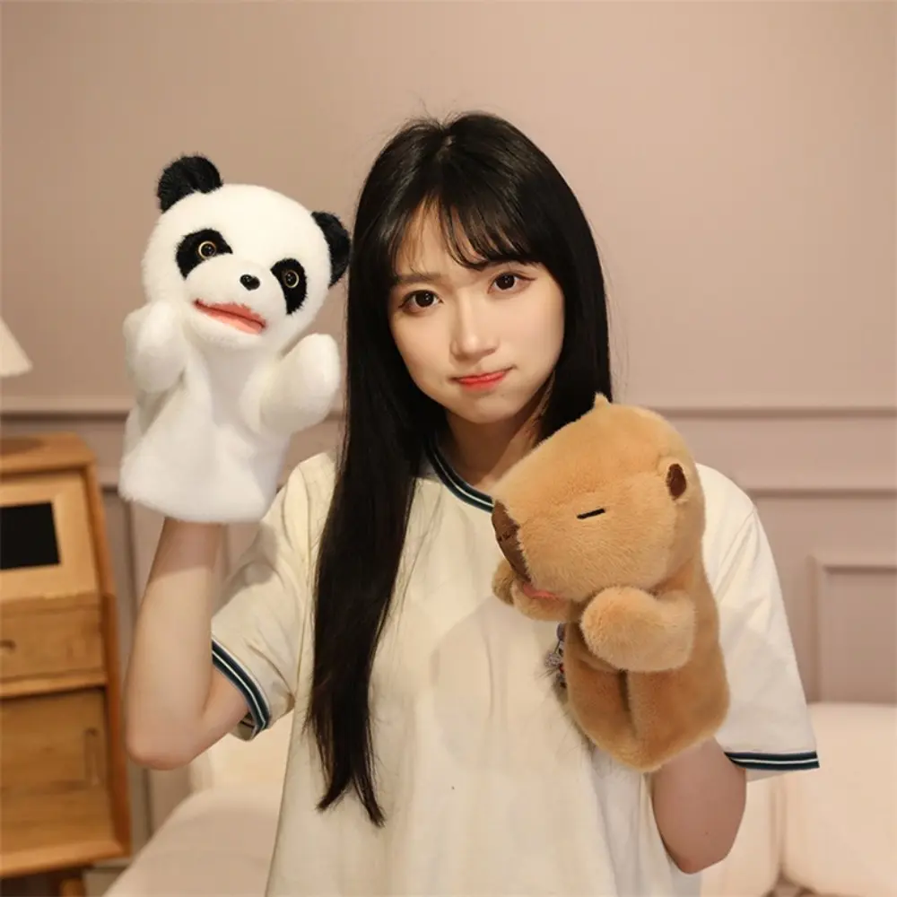 Soft Stuffed Toy Animal Hand Puppet Cute Animals Kawaii Dolls Storytelling Puppet Plush Animals Lion Elephant Monkey