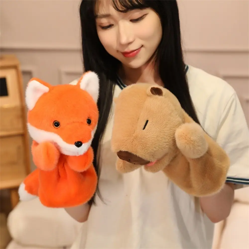 Soft Stuffed Toy Animal Hand Puppet Cute Animals Kawaii Dolls Storytelling Puppet Plush Animals Lion Elephant Monkey