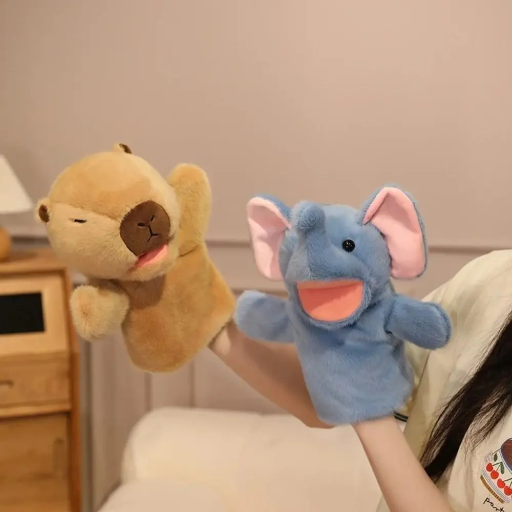 Soft Stuffed Toy Animal Hand Puppet Cute Animals Kawaii Dolls Storytelling Puppet Plush Animals Lion Elephant Monkey