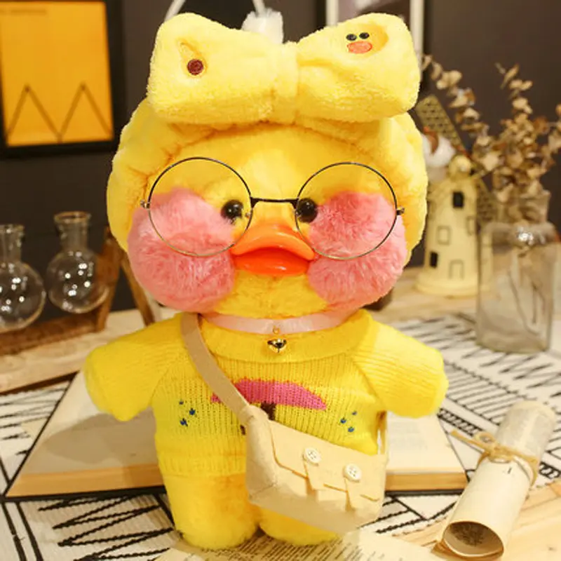 30cm Cute Yellow Lalafanfan Duck Plush Toys Kawaii Soft Stuffed Animal Doll Birthday Christmas Creative Gifts For Girl Children