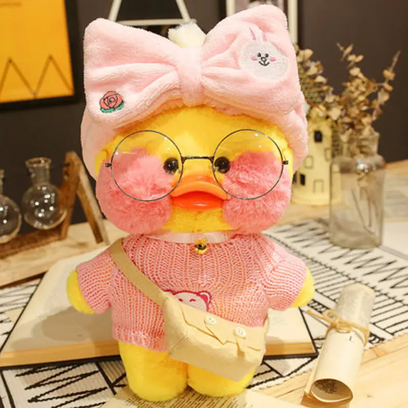 30cm Cute Yellow Lalafanfan Duck Plush Toys Kawaii Soft Stuffed Animal Doll Birthday Christmas Creative Gifts For Girl Children