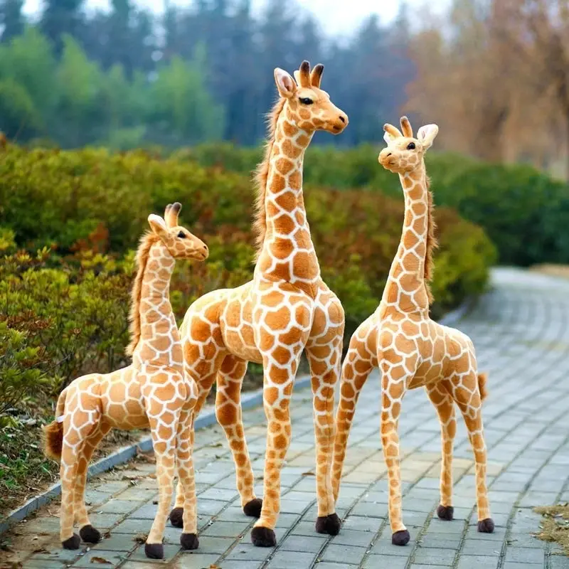 CanadaGiant High Quality Real Life Giraffe 50-140cm Plush Toys Stuffed Animals Dolls Soft Kids Children Baby Birthday Gift Room