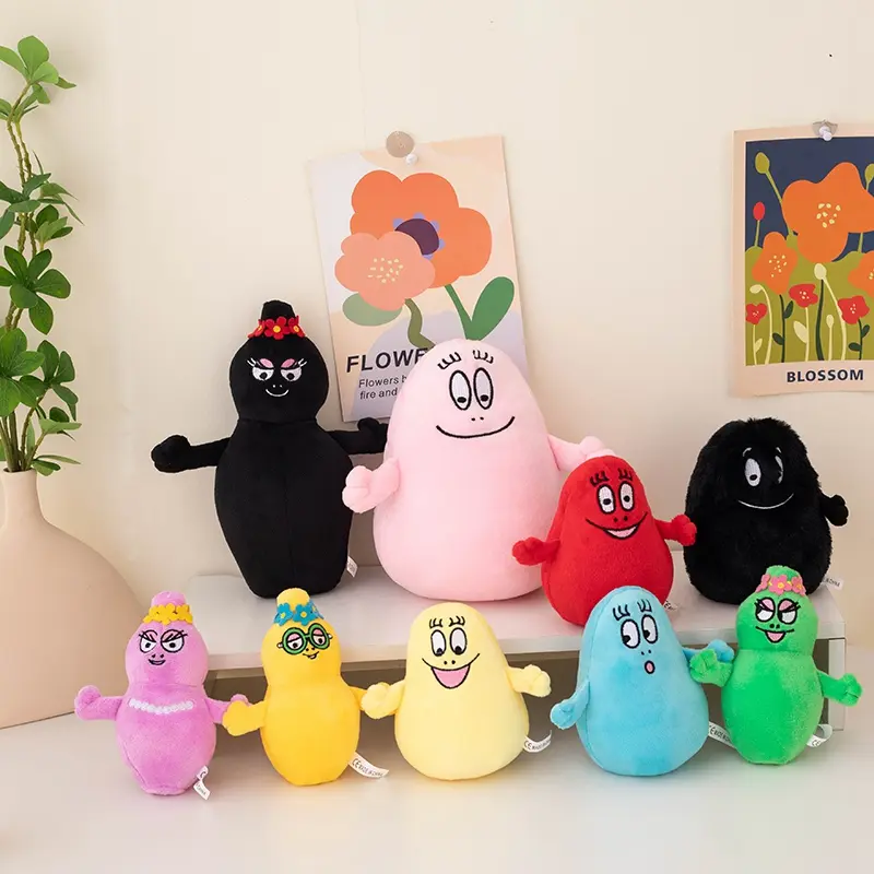 Cartoon Barbapapa Plush Toys Soft Stuffed Dolls For Baby Kids Comfort Soft Gift Toys Home Decora Girls Children Birthday Gifts