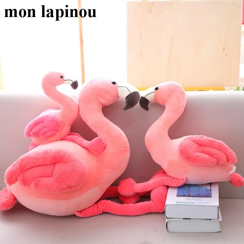 1 pc 25cm 35cm 50cm Plush Flamingo Toys Stuffed Bird Soft Doll Pink Flamingo Kids Toys Wedding Gift High Quality
