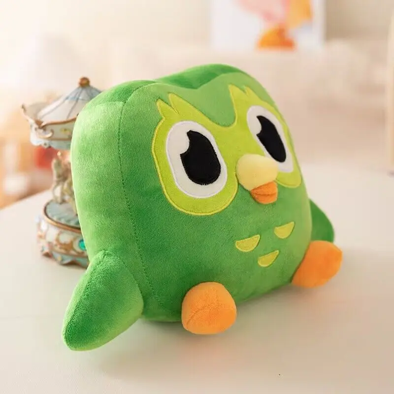 27CM kawaii Green Owl Plush Doll Cute Cartoon Animal Stuffed Soft Bird Toys