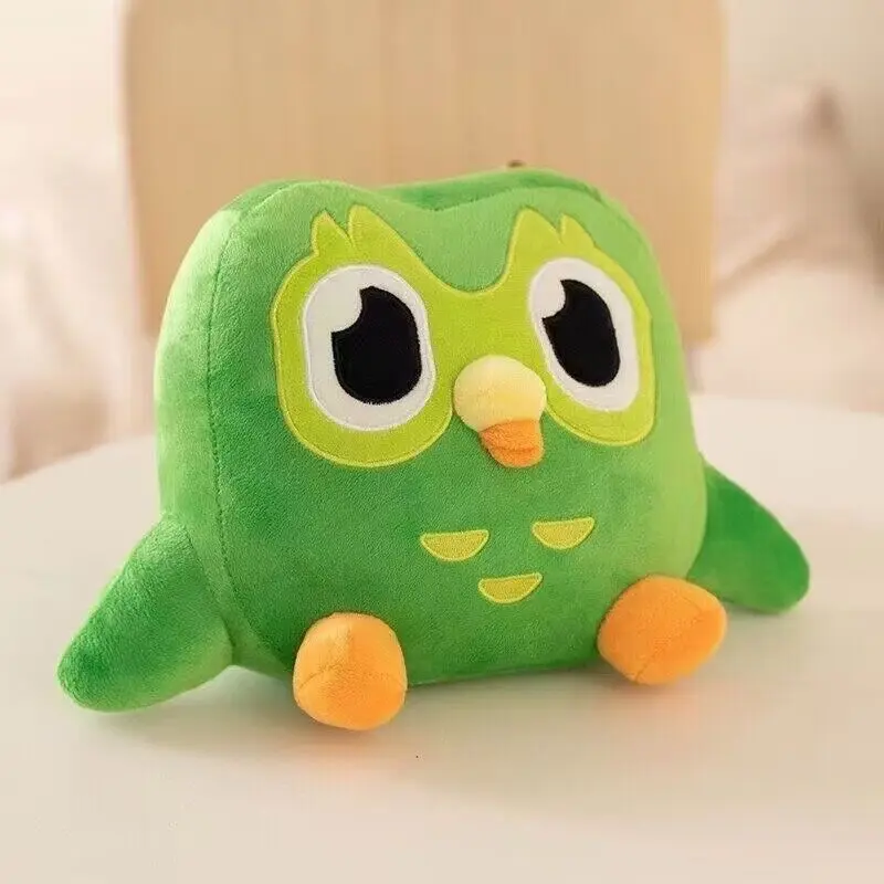 27CM kawaii Green Owl Plush Doll Cute Cartoon Animal Stuffed Soft Bird Toys