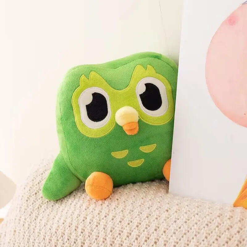 27CM kawaii Green Owl Plush Doll Cute Cartoon Animal Stuffed Soft Bird Toys