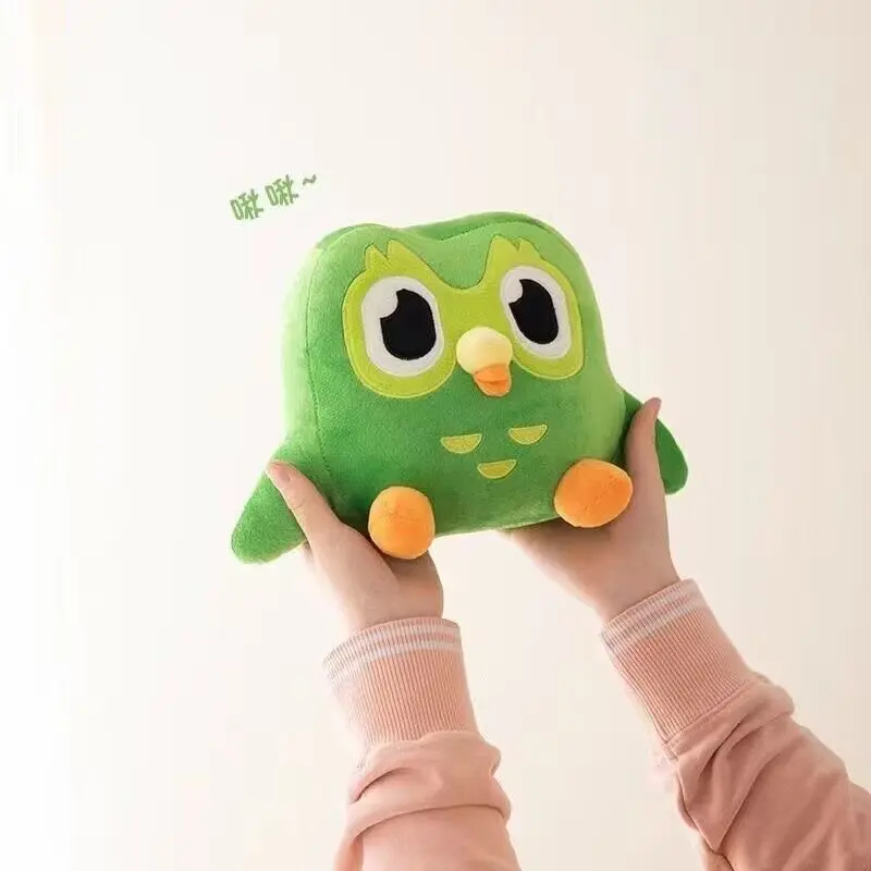 27CM kawaii Green Owl Plush Doll Cute Cartoon Animal Stuffed Soft Bird Toys