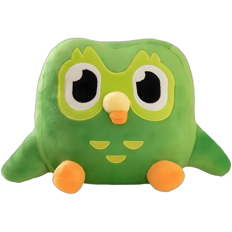 27CM kawaii Green Owl Plush Doll Cute Cartoon Animal Stuffed Soft Bird Toys