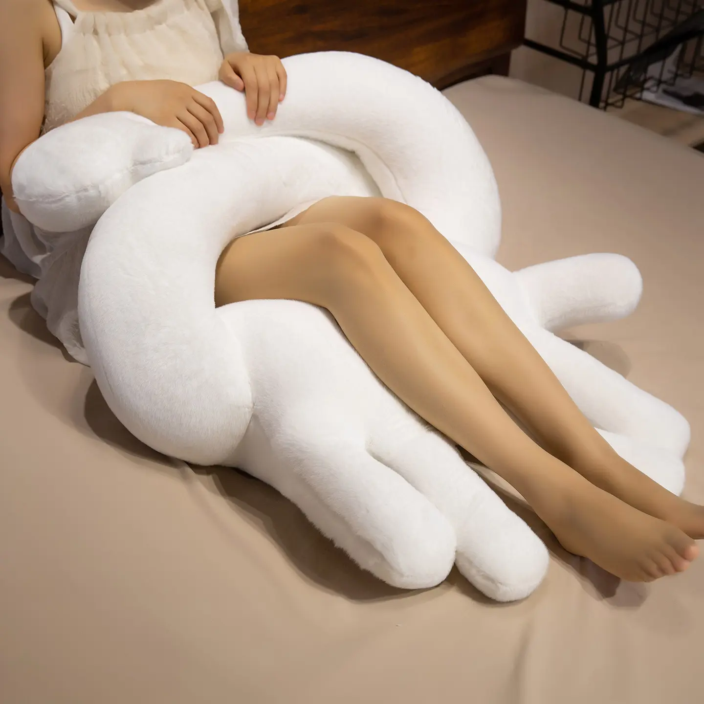 Soft Funny Face Stress Relief Pillow Cute Five Fingers Mountain Expression Plush Toy Hug Decor Gift Machine Washable