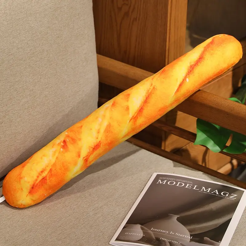 Mini French Bread Pillow Plush Stuffed Printing Images Food Croissants Plushie Party Prop Decor Sleeping Companion Kits Gift