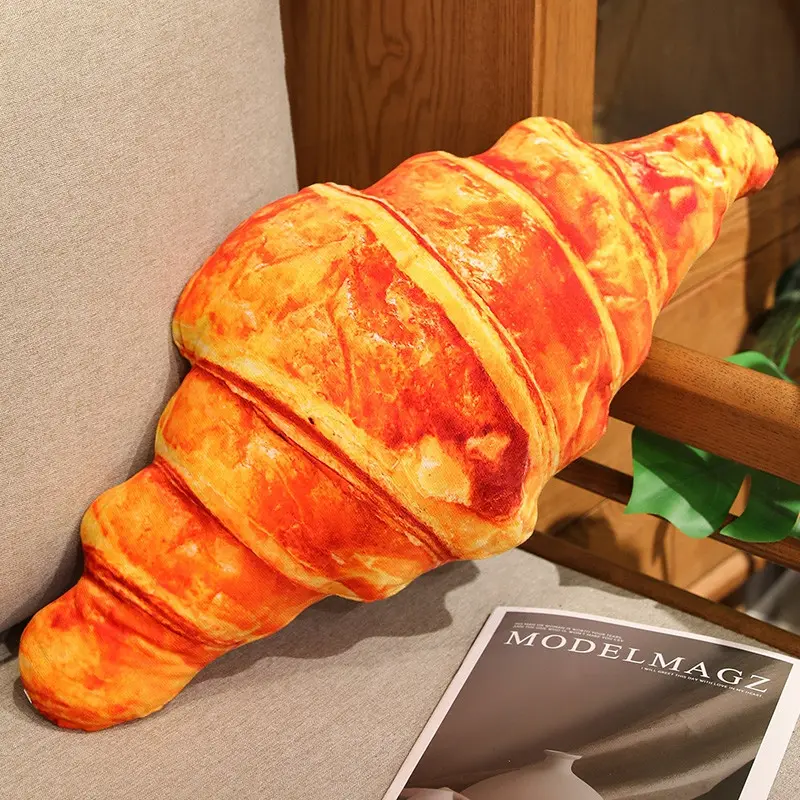 Mini French Bread Pillow Plush Stuffed Printing Images Food Croissants Plushie Party Prop Decor Sleeping Companion Kits Gift