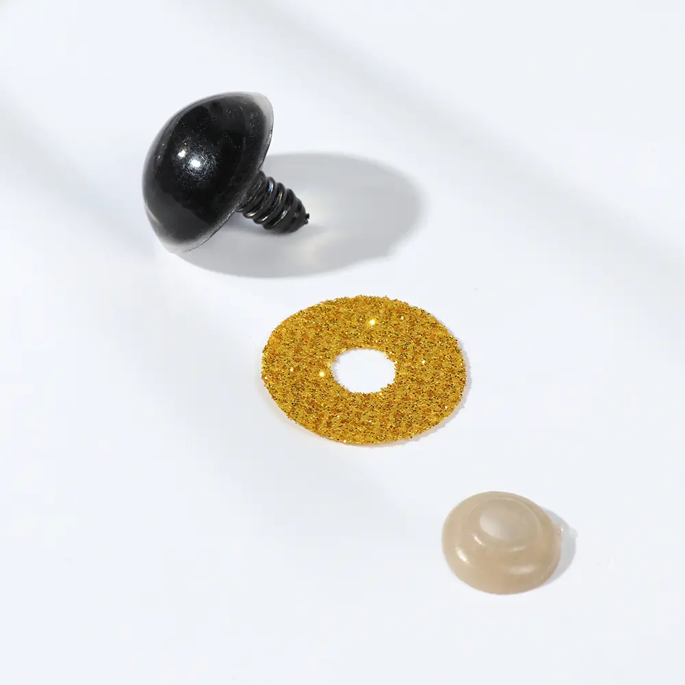 10Pcs 16/18/20/22/24mm Glitter Dolls Eyeballs Plastic Shinning Doll Eyes Round Safety Eyes Stuffed Puppet Plush Toys Accessories