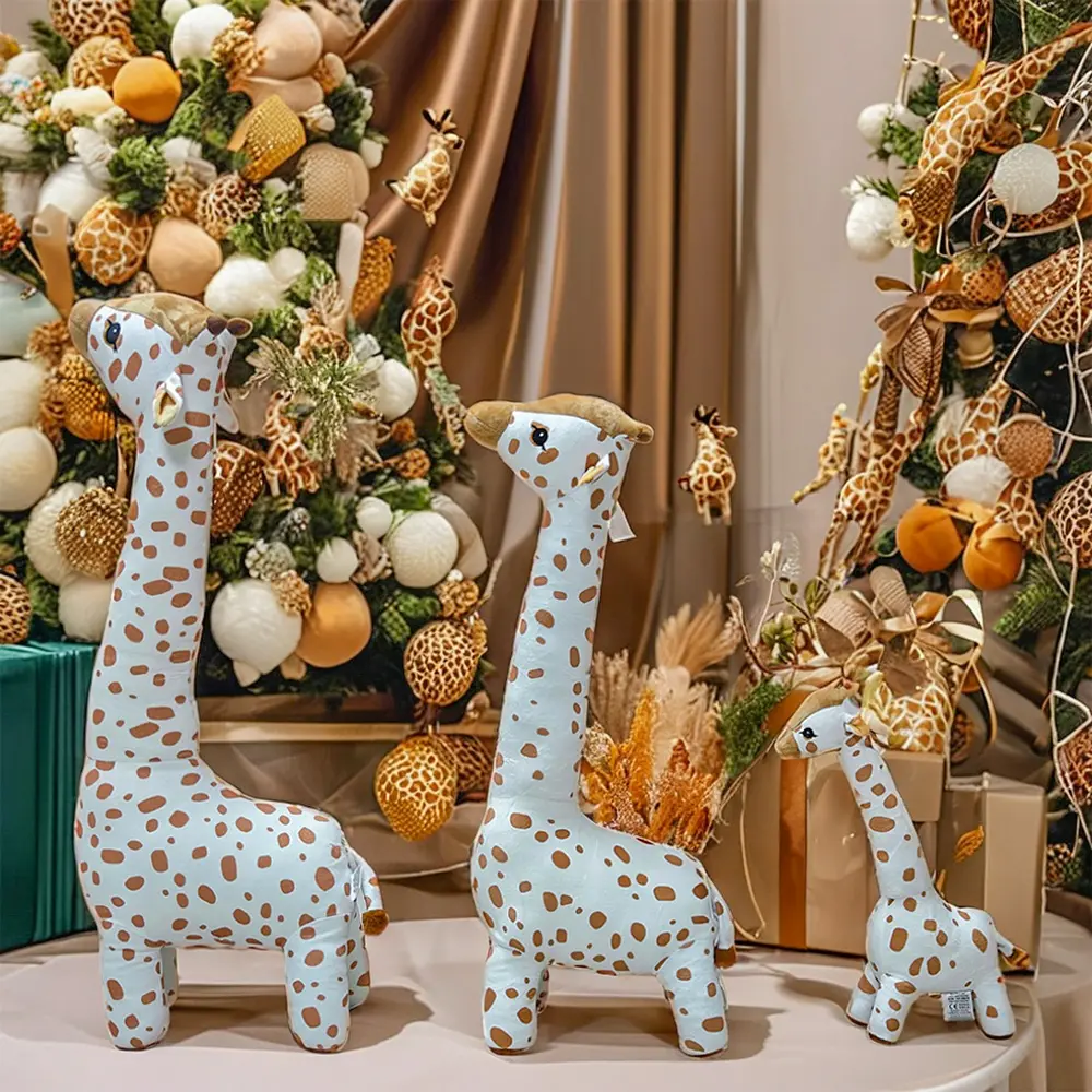 1PCS Nordic StyleGiant Giraffe Plush Toys Simulation Animals Giraffe Soft Stuffed Doll Kids Room Bed Decor Birthday Gifts