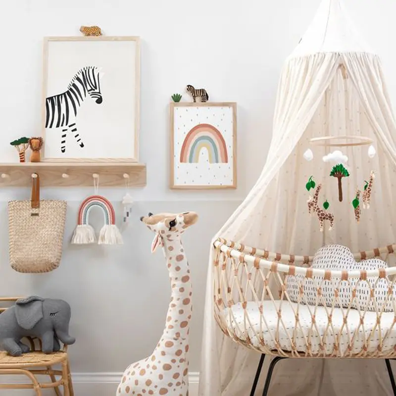 1PCS Nordic StyleGiant Giraffe Plush Toys Simulation Animals Giraffe Soft Stuffed Doll Kids Room Bed Decor Birthday Gifts