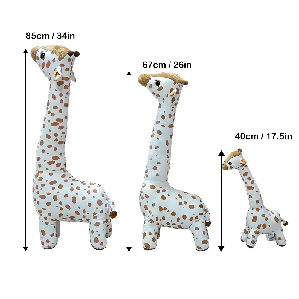 1PCS Nordic StyleGiant Giraffe Plush Toys Simulation Animals Giraffe Soft Stuffed Doll Kids Room Bed Decor Birthday Gifts