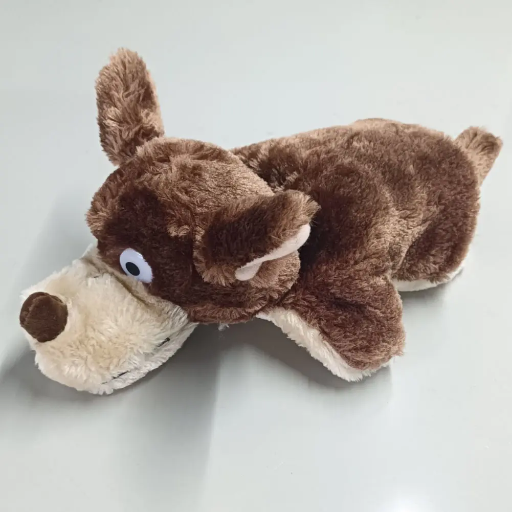 Wolf Soft Doll Plush Toy Stuffed Hand Puppet for Imaginative Pretend Play Storytelling