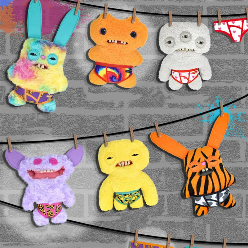 Original  Fuggler Plush Toys Funny Tooth Monster Annoyed Alien Crazy Rabbit Mcgoo Wide-Eyed Monster Peluche Dolls Gifts Kid 22cm