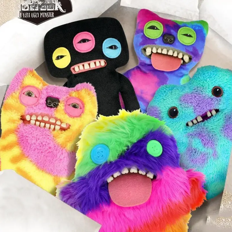 Original  Fuggler Plush Toys Funny Tooth Monster Annoyed Alien Crazy Rabbit Mcgoo Wide-Eyed Monster Peluche Dolls Gifts Kid 22cm