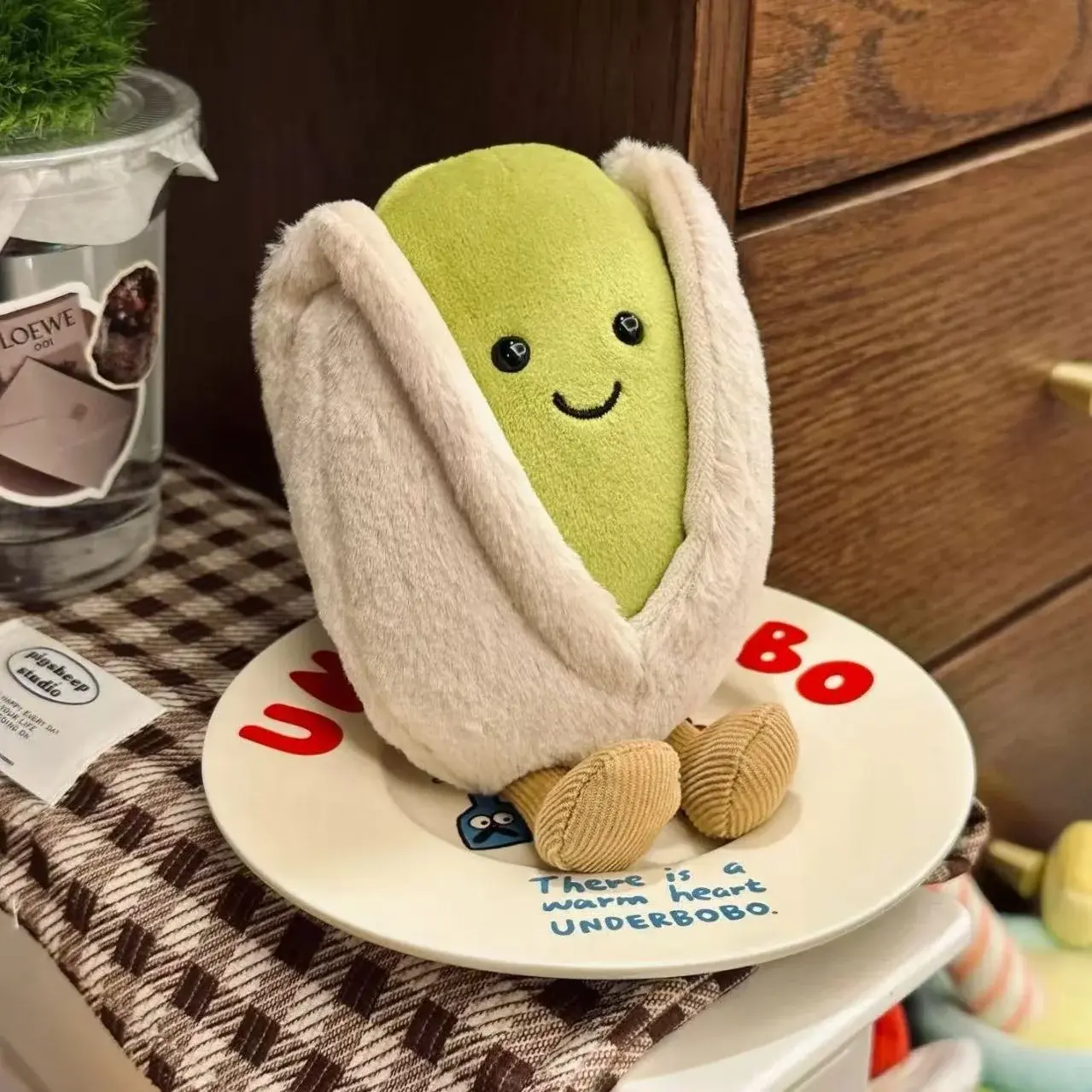 Jellycat Adorably 12cm Pistachio Doll British Style Very Soft Cuddly Stuffed Pistachio Plushies Cute Plush Toy Xmas Gifts Girl