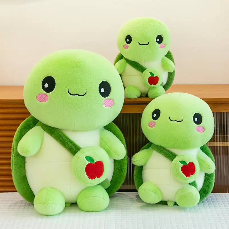 1pc 30cm/11.81in  apple turtle plush toy doll turtle doll pillow claw machine exchange gift birthday gift