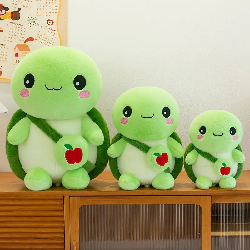 1pc 30cm/11.81in  apple turtle plush toy doll turtle doll pillow claw machine exchange gift birthday gift