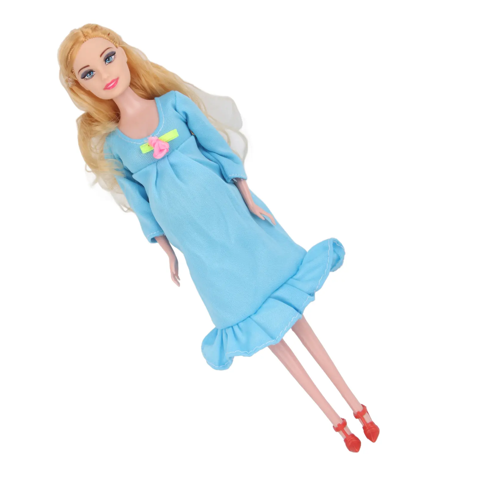 ZK50 11IN Pregnant Mom Doll Early Funny Lovely Education Parent Child Interaction Toy for Kids(random color)