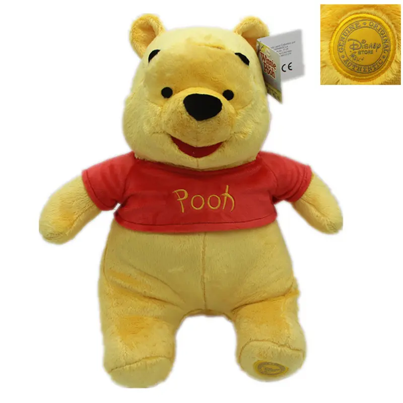 35cm Disney Winnie The Pooh Bear Plush Toy Animal Stuffed Pp Cotton Filled Super Soft Kawaii Home Decoration Children'S Gifts