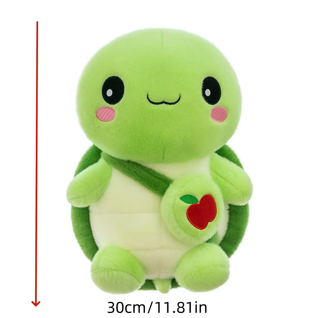 1pc 30cm/11.81in  apple turtle plush toy doll turtle doll pillow claw machine exchange gift birthday gift