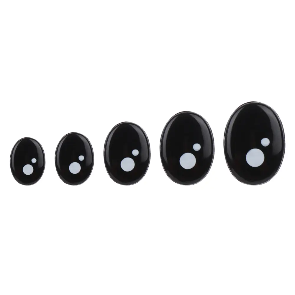 20Pcs 7-12mm Black Plastic Oval Safety Eyes For White Bear Doll Animal Puppet Crafts Children Kids DIY Toys Plush Doll Accessori