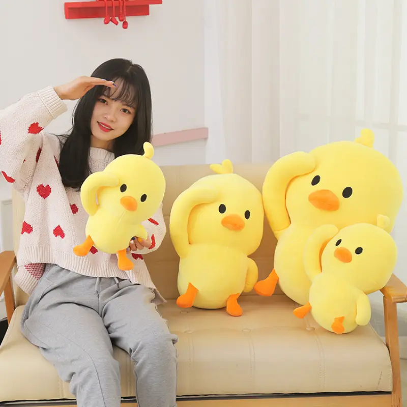 20-40CM Plush Dancing Duck Soft Toys Ducks Doll Plush Toy Korean Netred Wearing Hyaluronic Acid Little Yellow Duck Doll Ducks