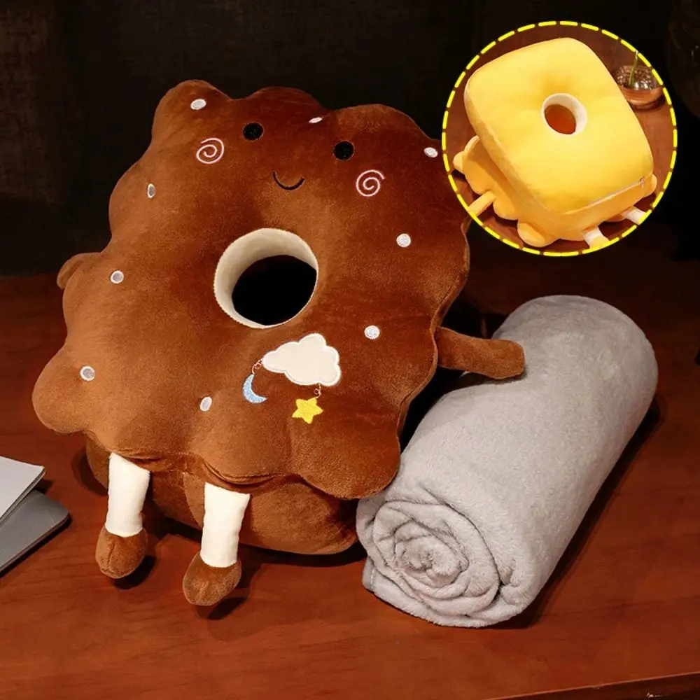 Double-sided Hand Warmer Pillow Super Soft Keep Warm Cookie Office Nap Pillow Hand Hold Cartoon Hollow Pillow Stuffed Toy
