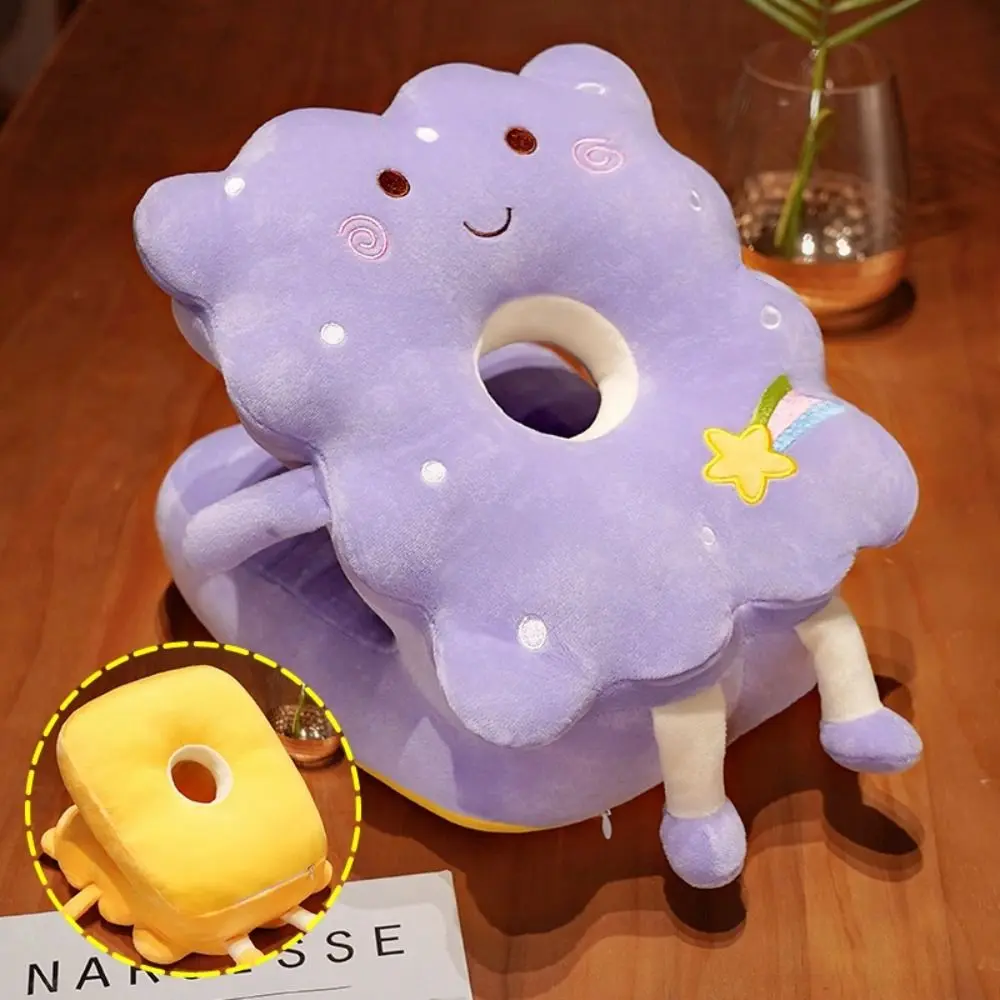 Double-sided Hand Warmer Pillow Super Soft Keep Warm Cookie Office Nap Pillow Hand Hold Cartoon Hollow Pillow Stuffed Toy