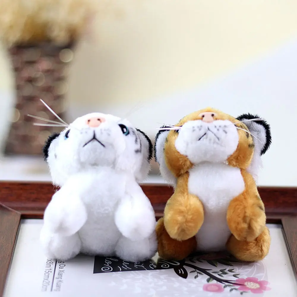 Tiger Bag Hanging Ornament Cartoon Doll Stuffed Animals Plush Pendant Stuffed Toys Tiger Plush Keychain Car Plush Keyring