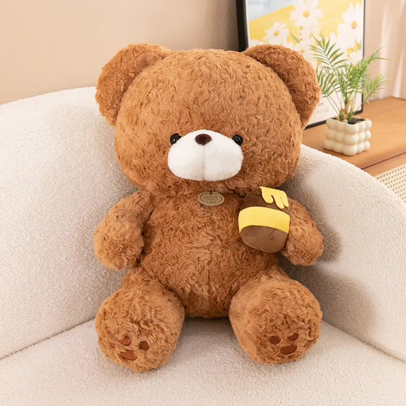1pc 30cm/11.81in New honeypot bear cute teddy bear doll plush toy doll ragdoll sleeping pillow birthday gift