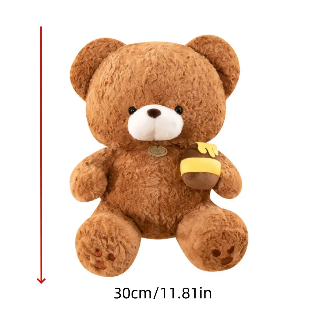 1pc 30cm/11.81in New honeypot bear cute teddy bear doll plush toy doll ragdoll sleeping pillow birthday gift