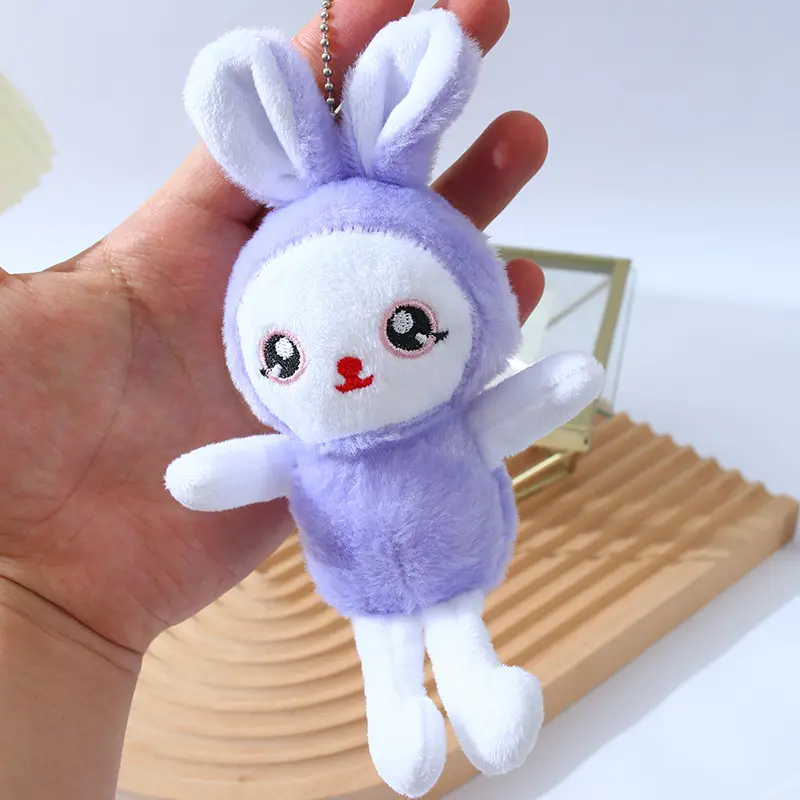 1pc 17cm/6.69in  Cute Plush Toy Doll Pink Rabbit Keychain Pendant Children's Day Gift Doll Doll Wedding Gift