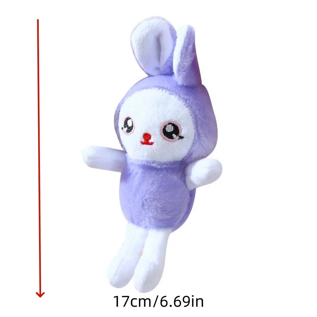 1pc 17cm/6.69in  Cute Plush Toy Doll Pink Rabbit Keychain Pendant Children's Day Gift Doll Doll Wedding Gift