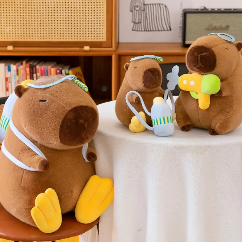 Capybara Diver 30Cm Plush Toy Doll Capibala Creative Tide Play Water Gun Doll Sofa Pillow Ornaments Children Surprise Gift
