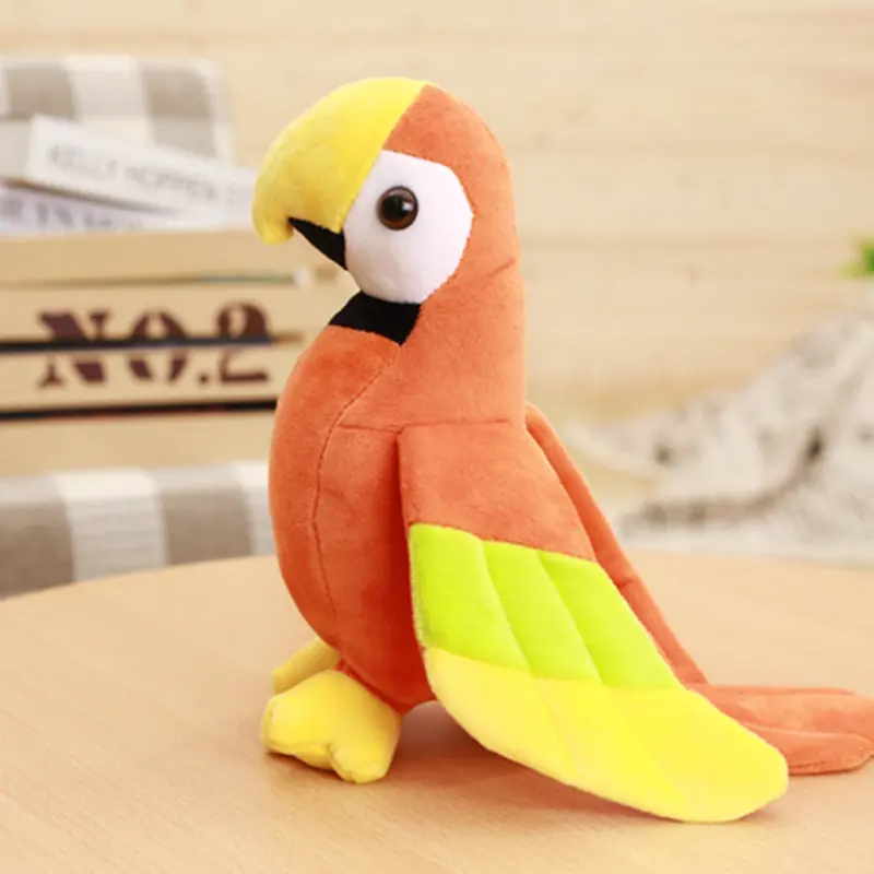 20/25cm Cute Lifelike Rio Macaw Parrot Plush Stuffed Animal Toy Soft Kawaii Parrot Dolls For Children Girls Baby Birthday Gift